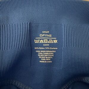 DFYNE Blue Ribbed Impact Shorts